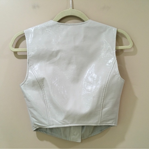 7 FOR ALL MANKIND 2 PCS Set VEGAN LEATHER PANTS TOP  Grey Size Xs-s New - Picture 3 of 12